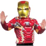 Kostüm Iron Man Avengers Kostüm-Set Maske + Oberteil 4-6 J