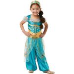 Gelbe Aladdin Prinzessin-Kostüme mit Pailletten aus Polyester für Kinder Größe 104 