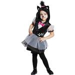 Reduzierte Schwarze Katzenkostüme aus Tüll für Kinder Größe 140 