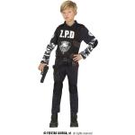 Schwarze Zombiepolizei-Kostüme für Kinder 