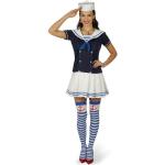 Reduzierte Blaue Elbenwald Mini Matrosen-Kostüme für Damen Größe S 