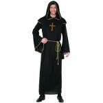 Schwarze Mönch-Kostüme für Herren Einheitsgröße 