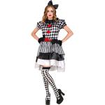 Kostüm Retro Clown Harlequin Kleid Gr. S Damenkostüm