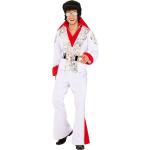 Silberne Buttinette Elvis Presley V-Ausschnitt Faschingskostüme & Karnevalskostüme mit Pailletten für Herren Größe M 