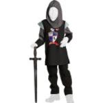 Schwarze Ritter-Kostüme für Kinder Größe 152 