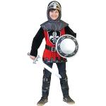 Kostüm schwarzroter Ritter Anselm, 2-tlg. schwarz/rot Jungen Kinder