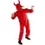 Reduzierte Feuerrote Buttinette Teufel-Kostüme aus Polyester für Herren Größe M 