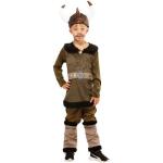 Olivgrüne Wikinger-Kostüme aus Jersey für Kinder 