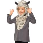 Graue Kunterbunt Wolf-Kostüme aus Polyester für Kinder Größe 104 