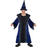 Reduzierte Blaue Zauberer-Kostüme aus Polyester für Kinder Größe 152 