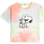 Grüne Kurzärmelige Koton Die Peanuts Snoopy Kinder T-Shirts maschinenwaschbar für Mädchen Größe 134 