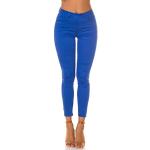 Reduzierte Royalblaue Koucla Push Up Jeans mit Reißverschluss aus Baumwolle für Damen Größe S 