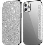 Silberne Elegante iPhone 12 Hüllen Art: Flip Cases Glossy 