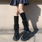 Schwarze Beinstulpen aus Nylon für Damen für den für den Herbst 