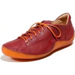 Reduzierte Rote High Top Sneaker & Sneaker Boots mit Schnürsenkel in Breitweite aus Leder für Damen Größe 41,5 mit Absatzhöhe bis 3cm 