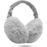 Graue Ohrenschützer & Ohrenwärmer aus Kunstfell für Damen Einheitsgröße für den für den Winter 