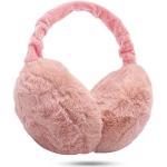 Rosa Ohrenschützer & Ohrenwärmer aus Kunstfell für Damen Einheitsgröße für den für den Winter 