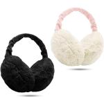 Schwarze Ohrenschützer & Ohrenwärmer aus Kunstfell für Damen Einheitsgröße für den für den Winter 