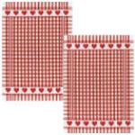 Rote Karo Kracht Geschirrtücher & Küchenhandtücher  aus Textil 2-teilig 