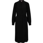 Schwarze HUGO BOSS BOSS V-Ausschnitt Damenkleider aus Viskose Größe XS 
