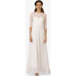 Reduzierte Weiße Elegante Rundhals-Ausschnitt Festliche Kleider mit Reißverschluss für Damen Größe M für Partys für den für den Winter 