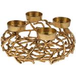 Goldene Moderne 15 cm xxxlutz Runde Kerzenständer & Kerzenhalter metallic aus Metall 