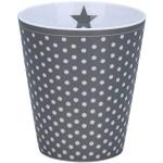 Krasilnikoff - Becher, Tasse - Happy Mugs - Micro Dots - Charcoal - ca. 330 ml - Höhe: 10 cm