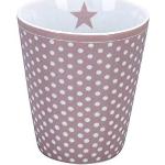 Krasilnikoff - Happy Mug - Becher, Tasse - Micro Dots Dusty Pink - Porzellan - H10 x Ø8,7 cm - Volumen: 330 ml