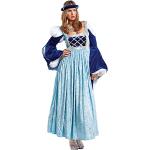 Hellblaue KRAUSE & SOHN Burgfräulein-Kostüme aus Baumwolle für Damen Größe XL 