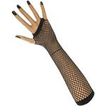 Schwarze Elegante Fingerlose Handschuhe & Halbfinger-Handschuhe aus Nylon für Damen Einheitsgröße 