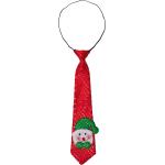 Rote Buttinette Krawatten & Schlipse mit Weihnachts-Motiv mit Glitzer Weihnachten 