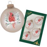 Reduzierte Graue Krebs Glas Lauscha Christbaumkugeln & Weihnachtsbaumkugeln mit Tiermotiv glänzend aus Glas mundgeblasen 4-teilig 