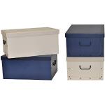 Cremefarbene Kreher Technik Boxen & Aufbewahrungsboxen aus Pappe 4-teilig 
