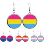 Kreis Ohrringe Uv Glow Pride Flagge Transgender Bisexuell Lesbisch Asexuell Pansexuell Bär Rund Frauen Ohrring