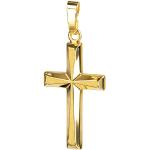 Silberne Kreuzanhänger vergoldet für Herren 