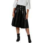 Reduzierte Schwarze Lack-Optik Krisp Midi Kunstlederröcke aus Leder für Damen Größe S für Partys 