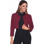 Bunte Unifarbene 3/4-ärmelige Pullover mit Schleife aus Polyester für Damen Größe S 