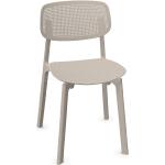 Beige Minimalistische Kristalia Designer Stühle lackiert aus Aluminium Outdoor 