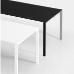Silberne Minimalistische Kristalia Design Tische matt aus Aluminium ausziehbar Breite 50-100cm, Höhe 50-100cm, Tiefe 50-100cm 