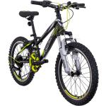 KRON VORTEX 4.0 Kinder Mountain Bike 20 Zoll ab 6 Jahre | MTB Fahrrad 21 Gang Shimano, V-Bremse 11 Zoll Rahmen, Schwarz Gelb
