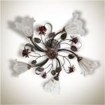 Rosa Blumenmuster Kronleuchter & Lüster aus Metall 