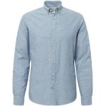 Reduzierte Blaue Unifarbene Langärmelige Kronstadt Button Down Kragen Herrenlangarmhemden aus Baumwolle Größe L für den für den Frühling 