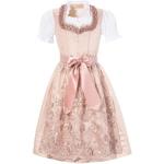 Rosa Elegante Krüger Dirndl Herzförmige Kinderfestkleider mit Reißverschluss aus Polyester für Mädchen Größe 158 3-teilig 