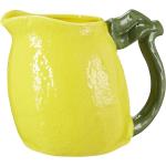Zitronengelbe Höffner Krüge aus Keramik 