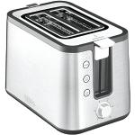 Reduzierte Silberne Krups Toaster aus Edelstahl mit Brötchenaufsatz 