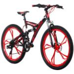 Rote KS Cycling Fully Fahrräder 26 Zoll 