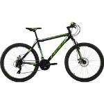 Mountainbike KS CYCLING "Sharp" Fahrräder schwarz (schwarz, grün) Hardtail