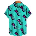 Tropische Punk Kurzärmelige Hawaiihemden aus Popeline maschinenwaschbar für Herren Größe 4 XL für Partys für den für den Sommer 