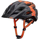 KTM Fahrrad Helm Factory Character 2023 mit Fidlock Verschluss-System, mit Visier, Schwarz Matt/Orange Matt 58-62 cm
