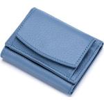 Reduzierte Blaue Elegante Mini Geldbörsen aus Rindsleder mit RFID-Schutz für Damen für Partys 